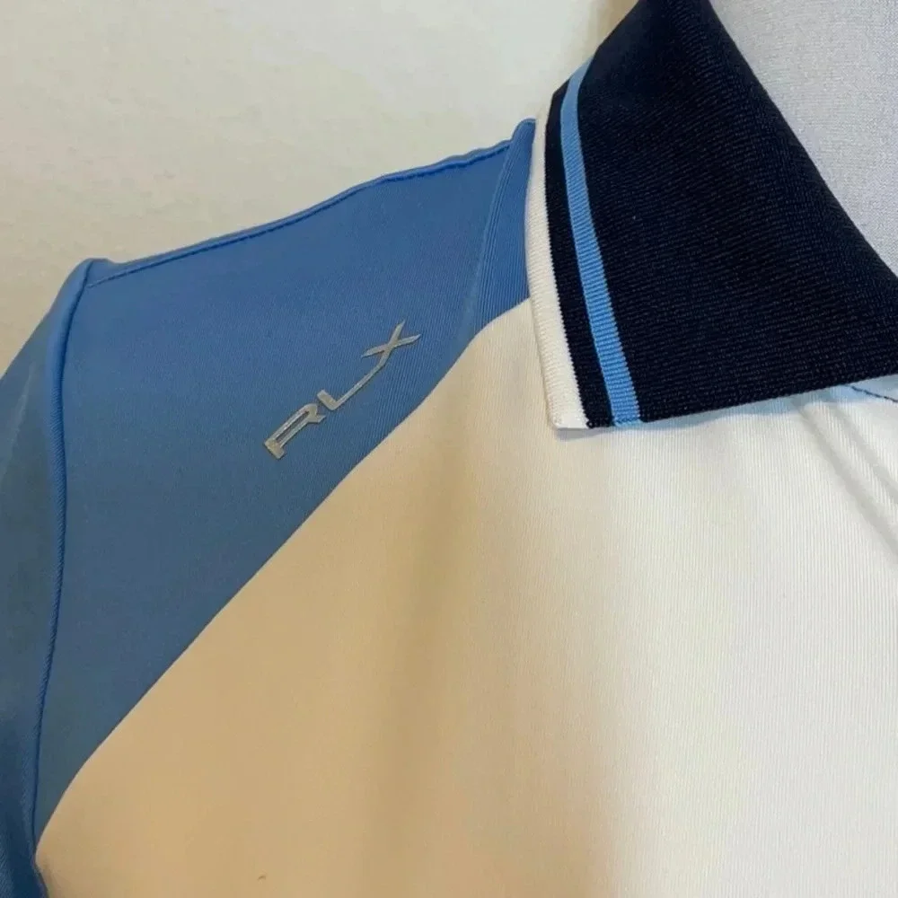 Ralph Lauren RLX Color Blocked Knee-Length Buttoned Polo Dress Size: L (12-14) - Picture 6 of 14